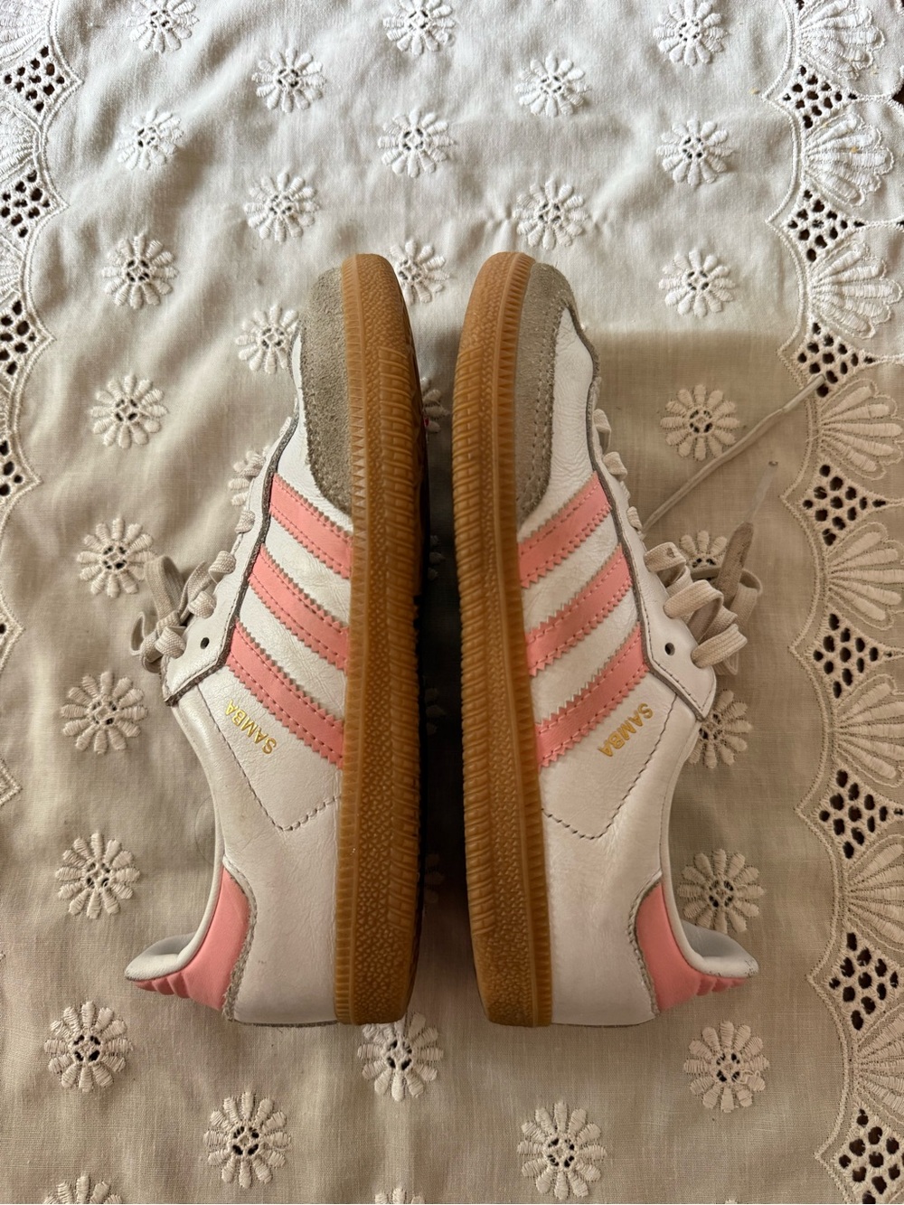 Adidas Samba girls sneakers pink and white Shoes size 1
